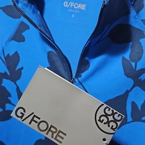 G/FORE Tonal Floral Luxe Quarter Zip Mid Layer Pullover Sweatshirt Small New - Picture 6 of 11
